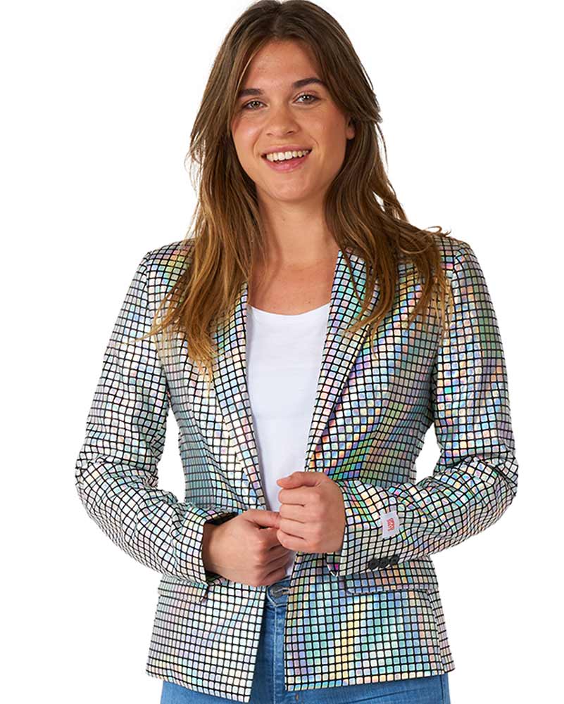 Vintage 70s Disco Baller Women's Jacket - Retro Sequined Party Blazer for Women - Perfect for Disco Themed Parties, Halloween Costumes & 70s Dance Events