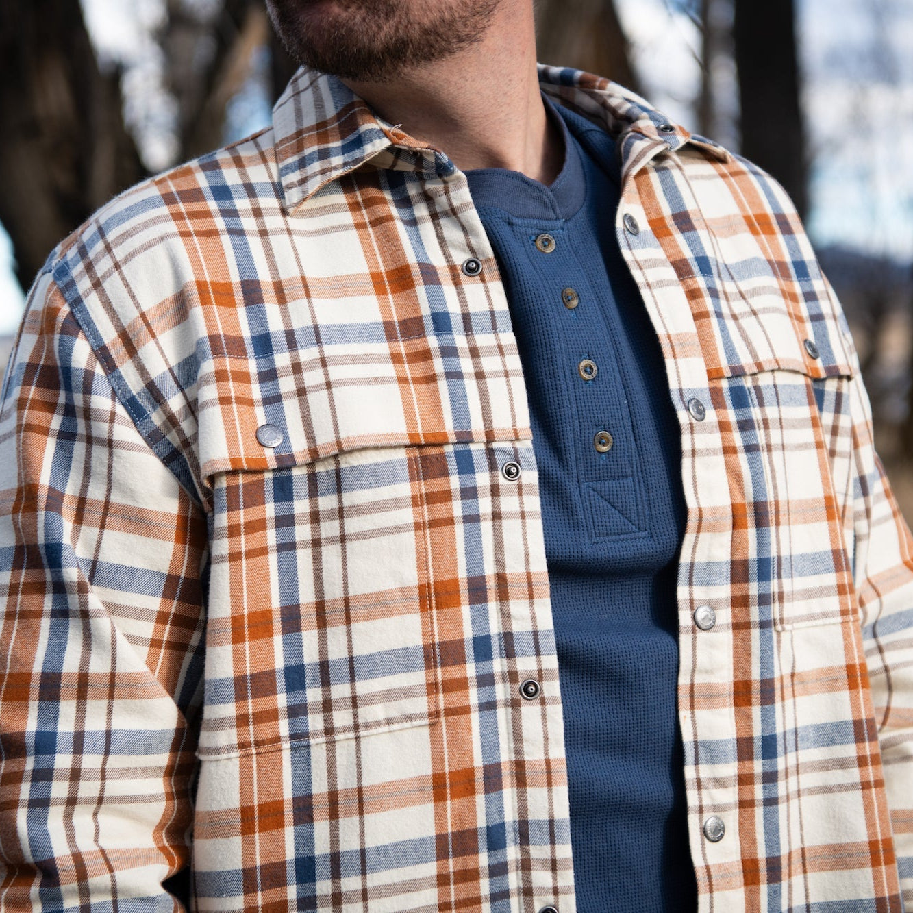 Men's Boone Shirt Jacket in Crater Navy - Stylish Outdoor Layering for Hiking & Casual Wear