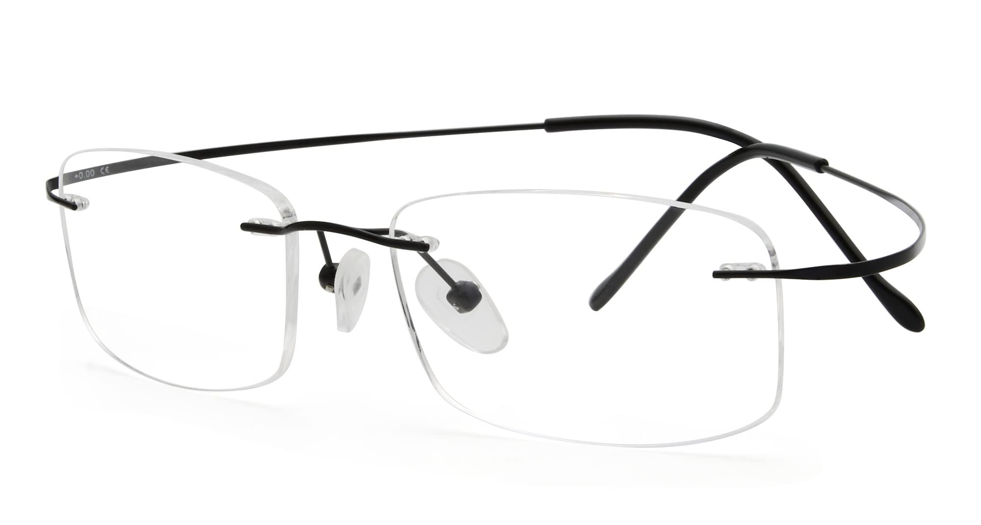 Eyekepper Titanium Frameless Reading Glasses for Men & Women - Lightweight 1.25 Magnification - Perfect for Reading, Office Work & Daily Use