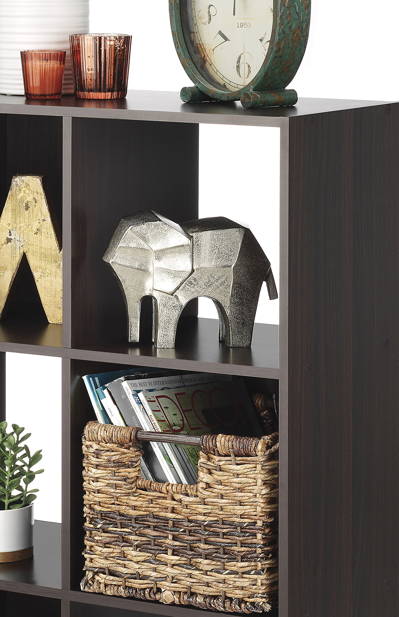 Whitmor 9 Cube Storage Organizer Shelf - Espresso Finish, Closet & Home Organization for Bedroom, Living Room, Office - Perfect for Storing Toys, Books, Shoes & Decor