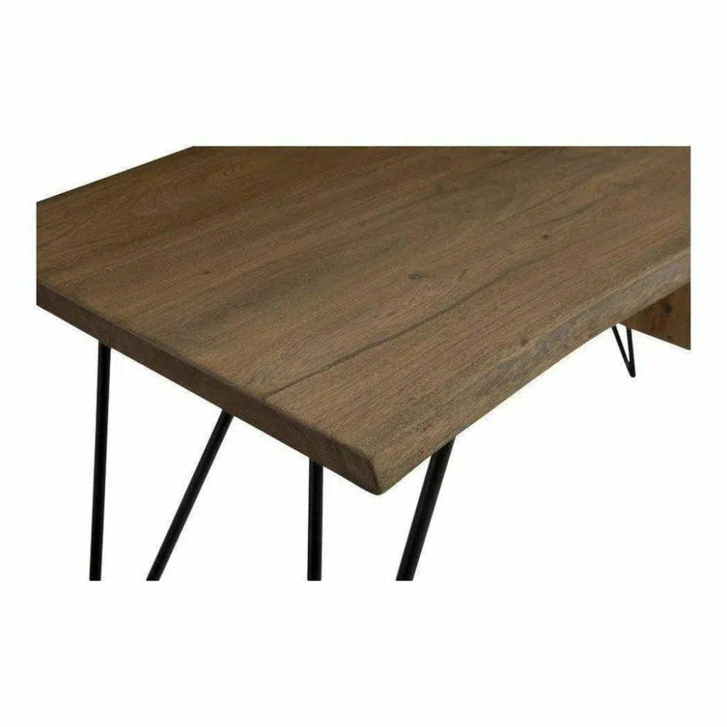64 Inch Industrial Brown Wooden Desk - Sturdy & Spacious Home Office Desk for Work, Study & Gaming