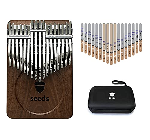 34 Key Chromatic Kalimba Thumb Piano - C-Tuned Double Layer Flat Board Musical Instrument | Perfect Gift for Musicians & Beginners | Ideal for Meditation, Music Therapy & Home Decor