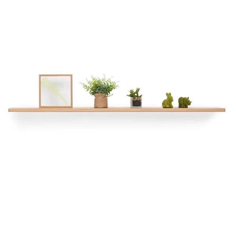 Solid Oak & Black Walnut Wood Wall Shelf - Rustic Bookcase for Home & Office - Perfect for Displaying Books, Decor & Plants in Living Room, Bedroom or Study