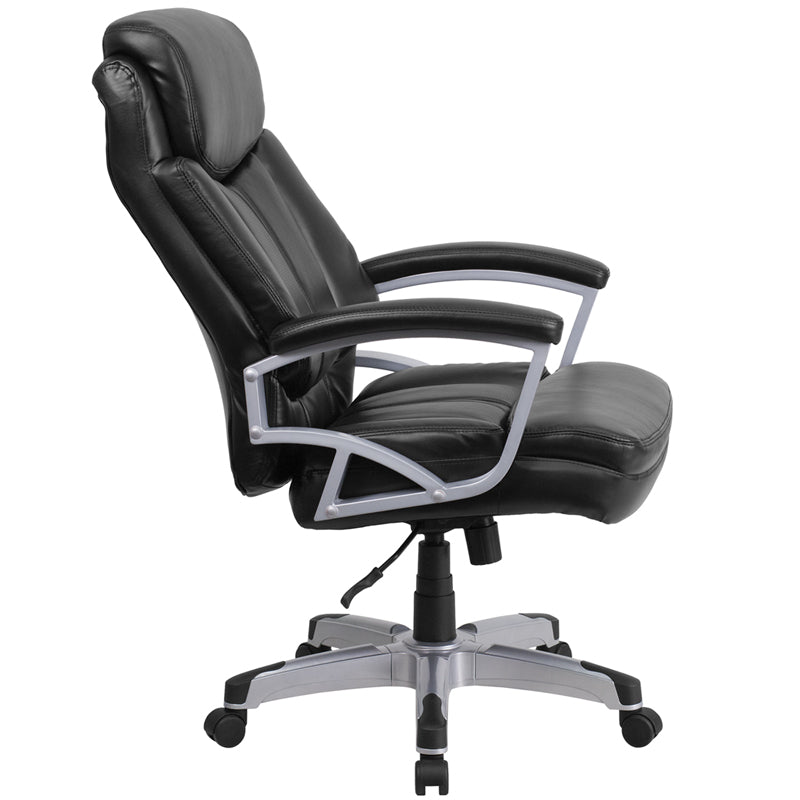 FLASH HERCULES Series Big & Tall 500 lb. Capacity Black Fabric Executive Swivel Ergonomic Office Chair with Adjustable Arms - Perfect for Home Office, Gaming, and Heavy-Duty Workspaces