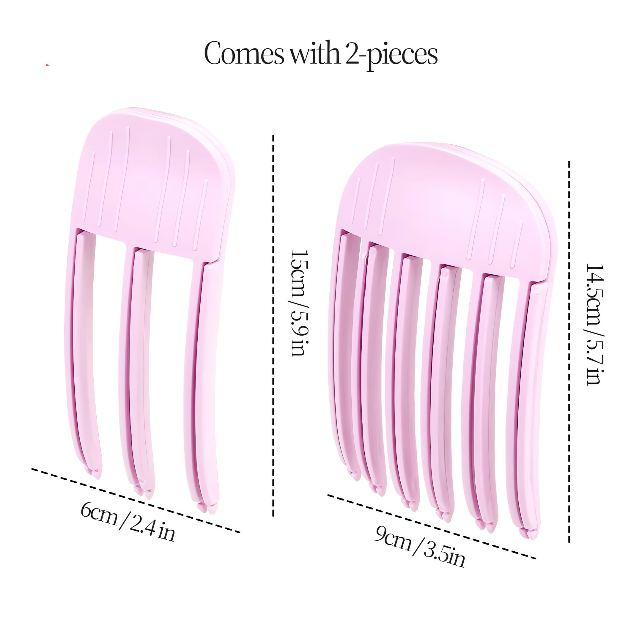 Voluminous Hair Root Booster Clips - Lift & Add Volume to Thin Flat Hair, Easy Use for Fluffy Bangs & Styling (Light Pink, 2-Pack) - Perfect for Home Salon Styling & Everyday Hair Care