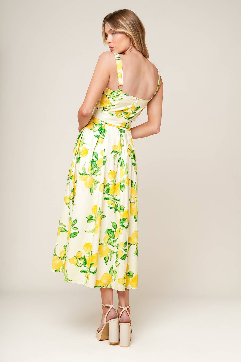 LEMONADE PERFECTION MIDI DRESS - Flowy Summer Dress for Women, Perfect for Beach Vacations & Date Nights