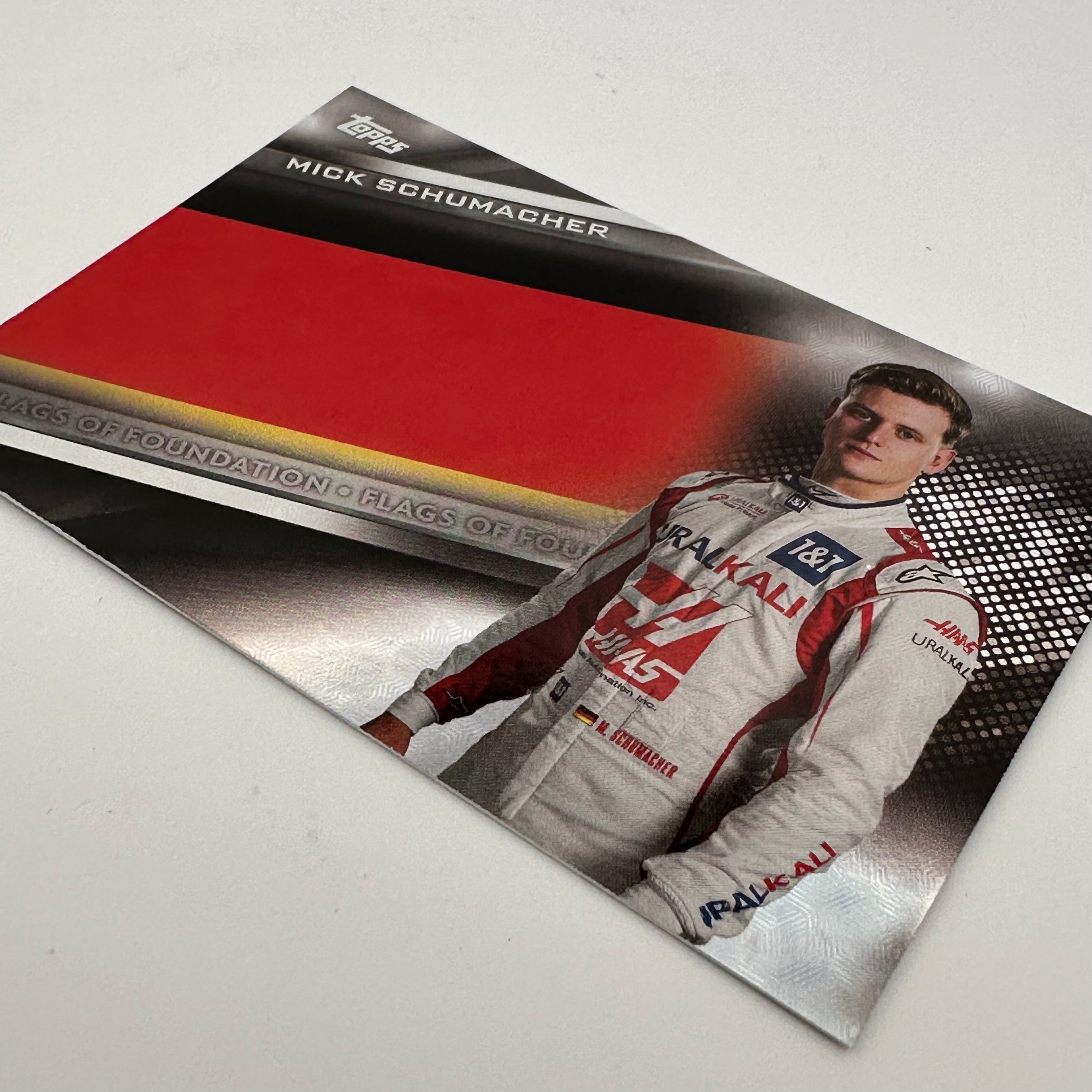 2021 Formula 1 Mick Schumacher Foilfractor #FF MS Flags of Foundation Card - Rare Collectible for F1 Fans, Sports Memorabilia & Trading Card Enthusiasts