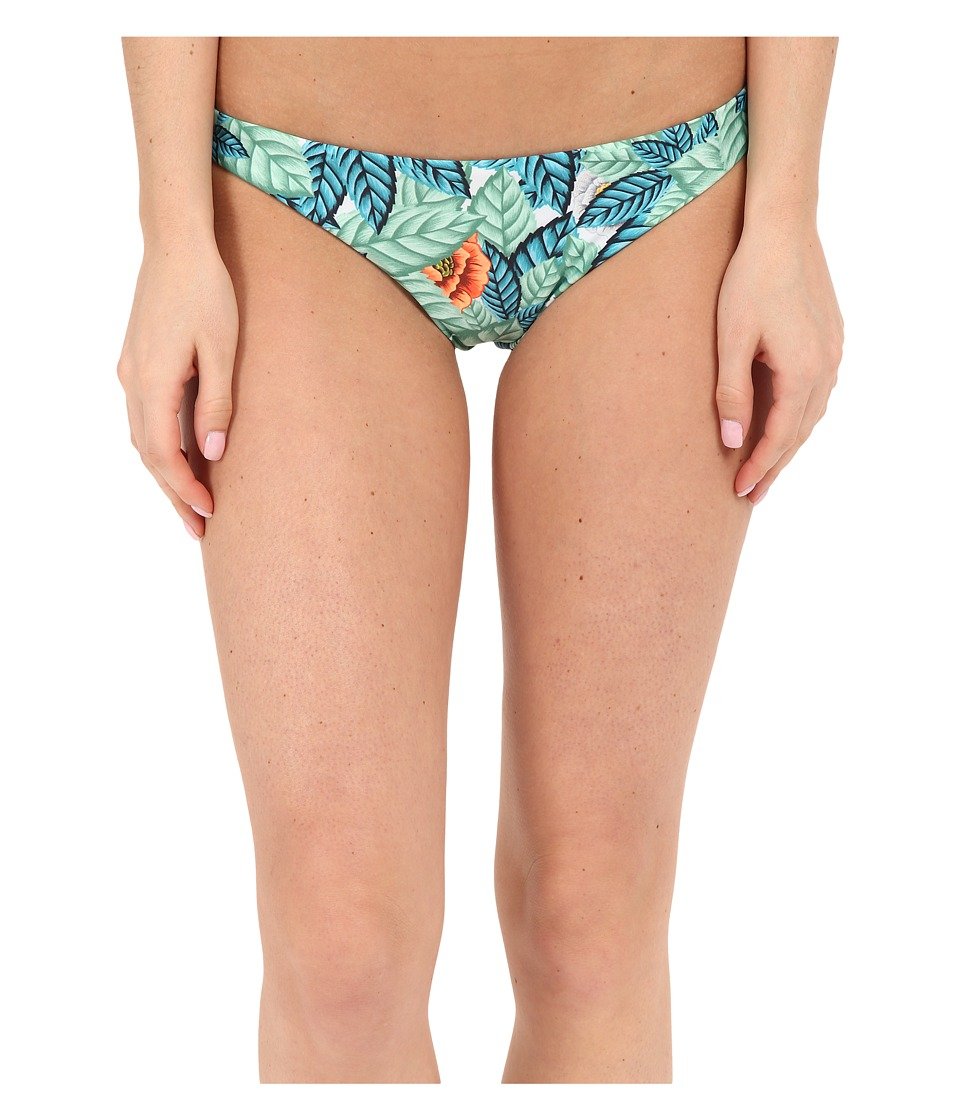 Mara Hoffman Women's Ruched Brazilian Bikini Bottom - Leaf Print - Size Large | Perfect for Beach Vacations, Pool Parties & Summer Getaways