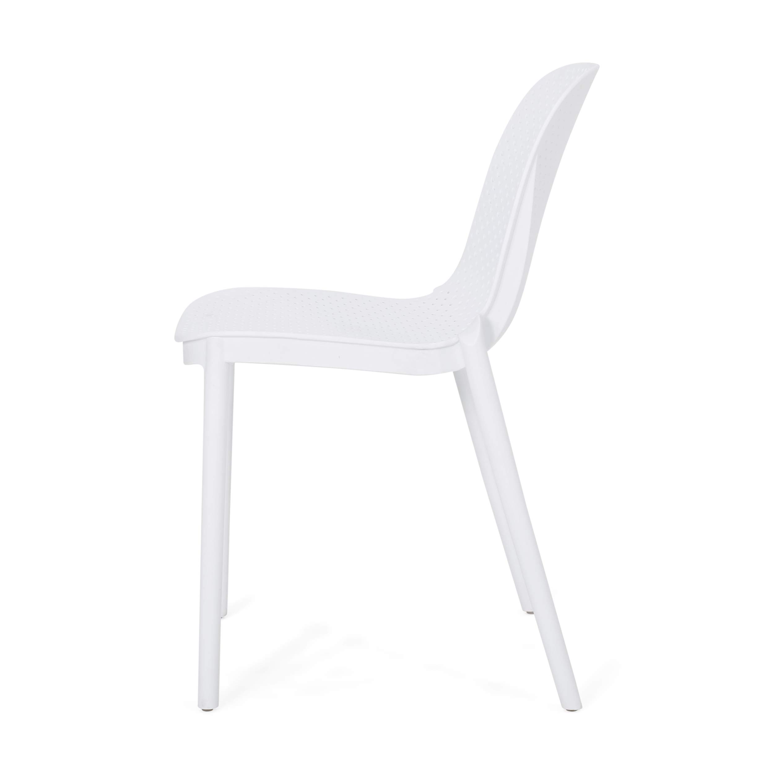 Christopher Knight Home 312243 Raevyn Outdoor Dining Chairs (Set of 2) - Weather-Resistant White Patio Furniture for Garden, Poolside & Backyard Dining