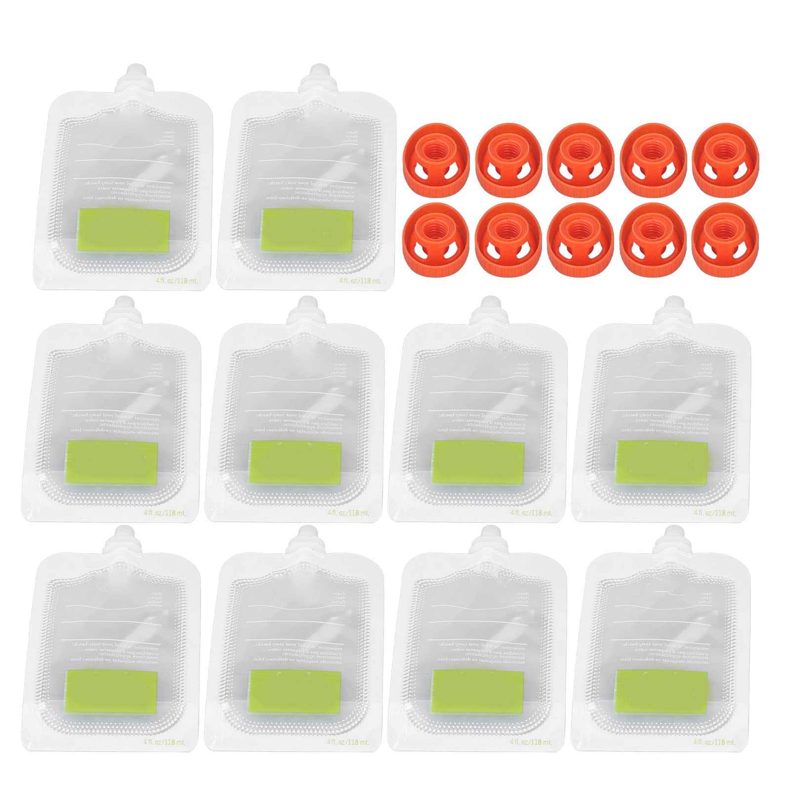 Organic Baby Food Pouches - Reusable Squeeze Pouch for Homemade Fruit & Veggie Puree | BPA-Free Infant & Toddler Feeding Storage Bags | Perfect for On-the-Go, Daycare & Travel Snacks