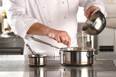 All-Clad 3-Quart Copper Core Sauce Pan with Lid - Premium Stainless Steel Cookware for Professional Chefs & Home Cooking - Perfect for Sauces, Soups, and Simmering