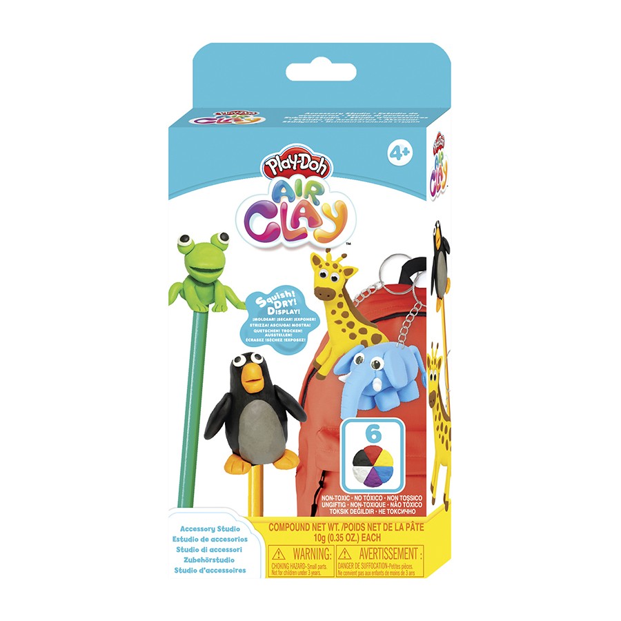 Play Doh Air Clay Keychains & Accessories - DIY Craft Kit for Kids, Customizable Charms & Jewelry - Perfect for Gifts, Party Favors & School Projects