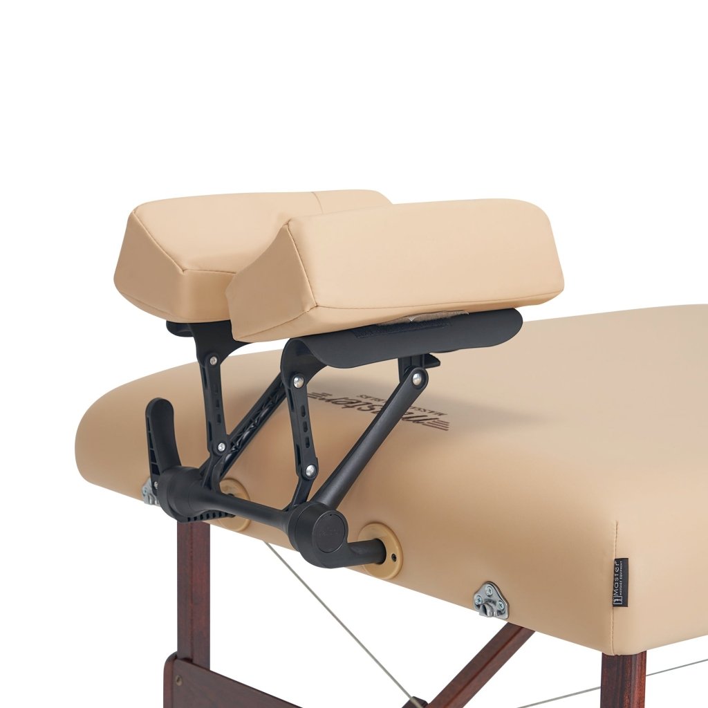 Master Massage ED Deluxe Universal Size Adjustable Face Cradle for Massage Tables - 6-Way Headrest Pillow with Cushion Support - Perfect for Spa, Salon, and Physical Therapy Sessions