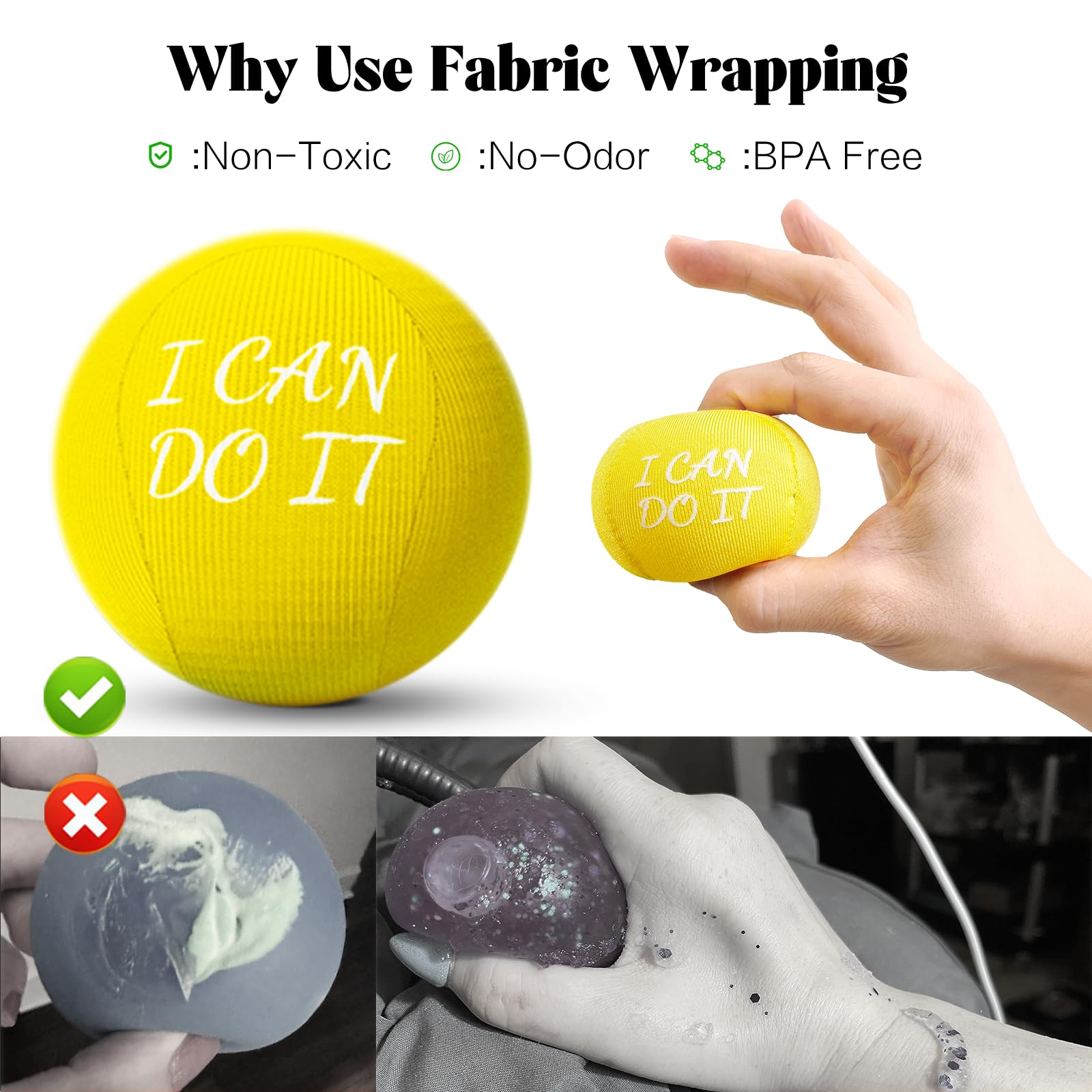 ALMAH Stress Balls for Adults - 4 Pack High Density Squeeze Balls for Hand Therapy, Anxiety Relief & Muscle Recovery | Perfect for Office Stress, Arthritis Pain Relief & Physical Therapy Exercises