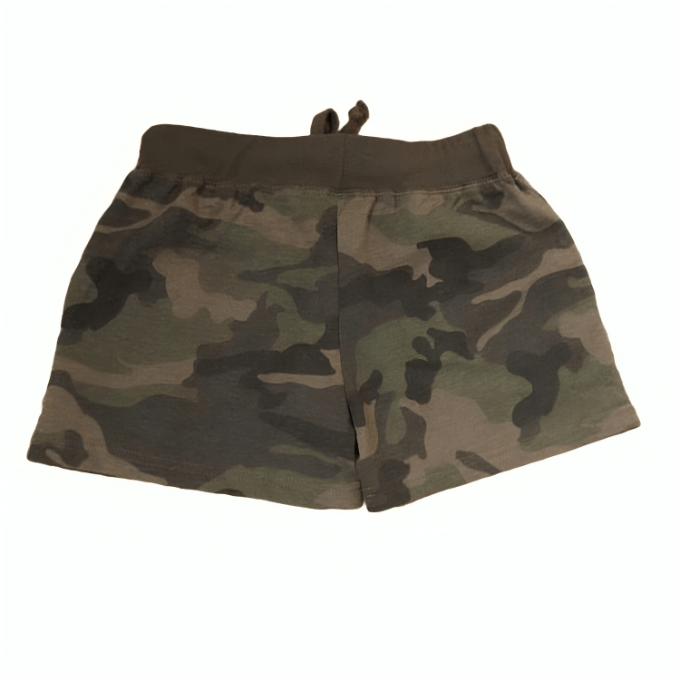 Women's Camo Drawstring Shorts for Hiking & Outdoor Adventures - Comfortable Trail Running & Camping Shorts
