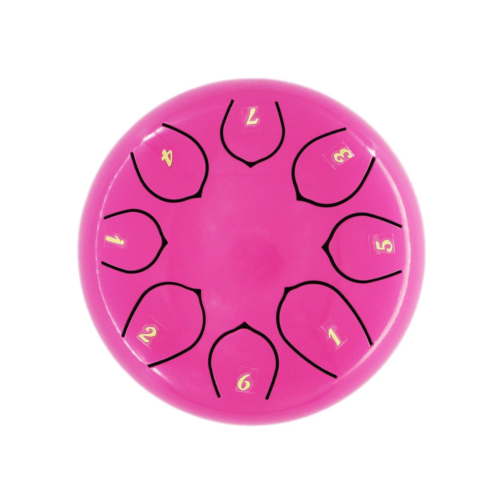 FLFL 6 Inch 8 Tone Steel Tongue Drum - 7 Musical Scales, Pink Handpan for Meditation, Yoga & Stress Relief - Perfect for Beginners, Music Therapy & Relaxation at Home