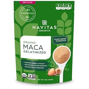Premium Organic Gelatinized Maca Powder 16 oz (454g) - Energy Booster for Smoothies, Baking & Natural Wellness