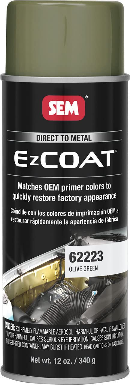 SEM Products Inc 62223 Ez Coat Olive Green - Premium Protective Coating for Metal, Wood & Concrete | Ideal for Outdoor Furniture, Fencing & DIY Projects