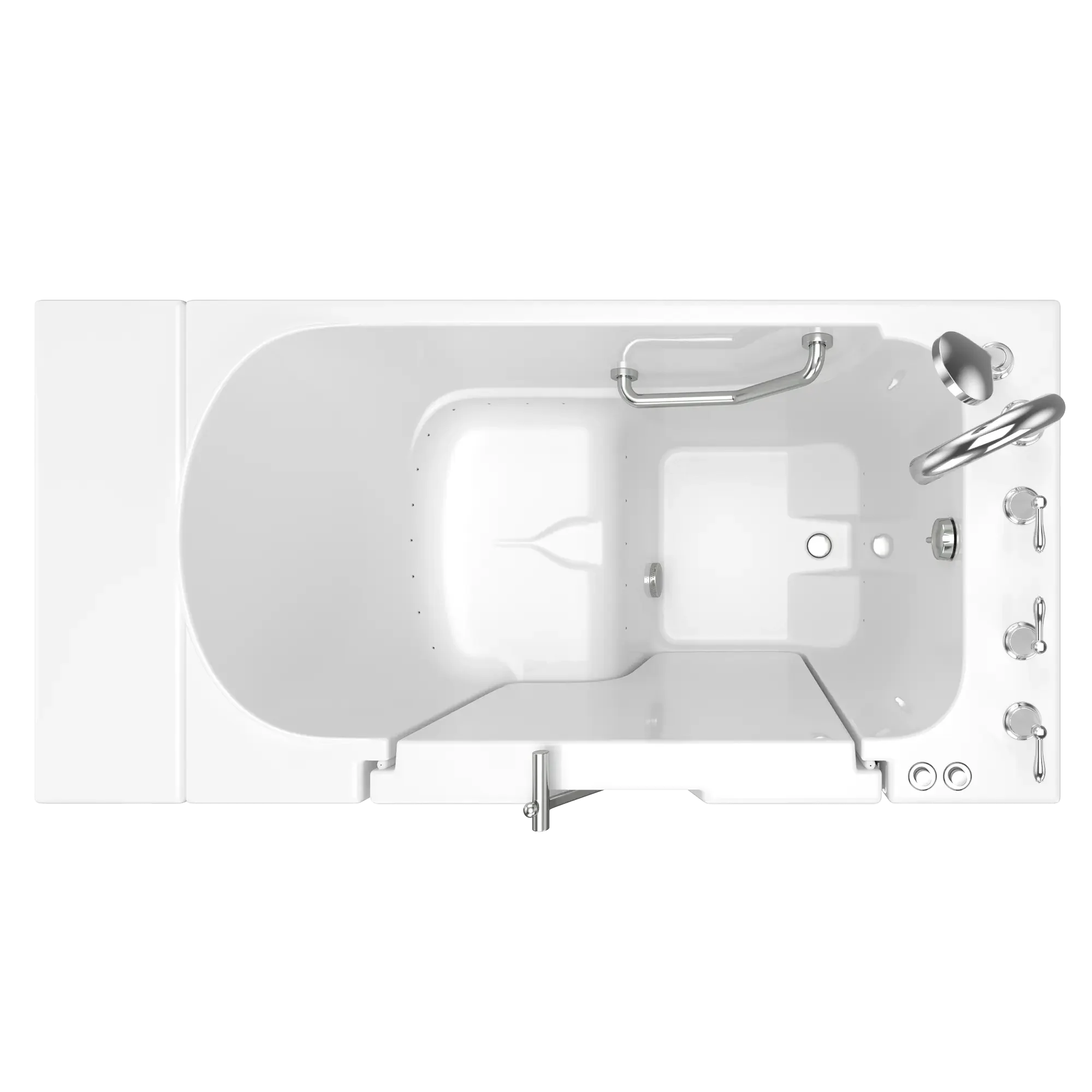 30 x 52 Inch Gelcoat Walk-in Bathtub with Air Spa System - Right Hand Drain & Faucet Included | Ideal for Elderly & Mobility Needs, Therapeutic Soaking