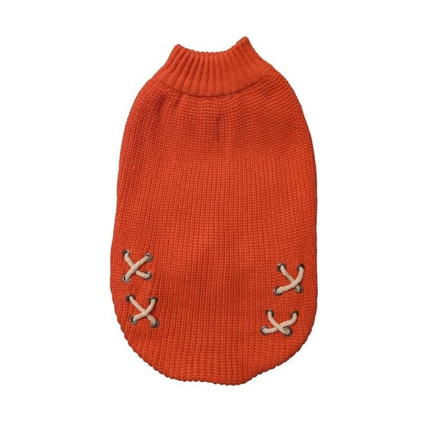 Criss Cross Dog Sweater for Small Dogs - Coral Color, Extra Small (XS) - Cozy Winter Outfit for Puppies, Perfect for Outdoor Walks & Indoor Lounging