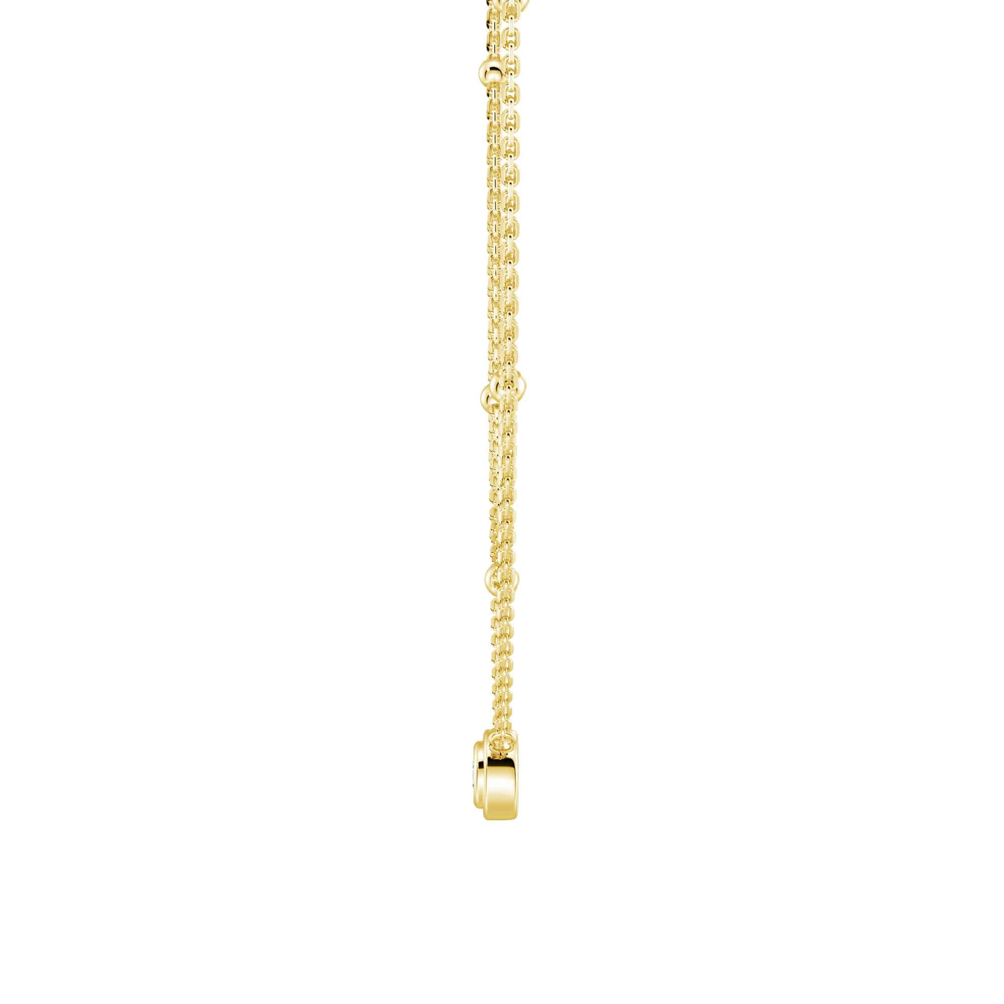Exquisite Lab-Grown Diamond Necklace for Women - Round Layered Pendant, Perfect for Weddings, Anniversaries & Special Occasions