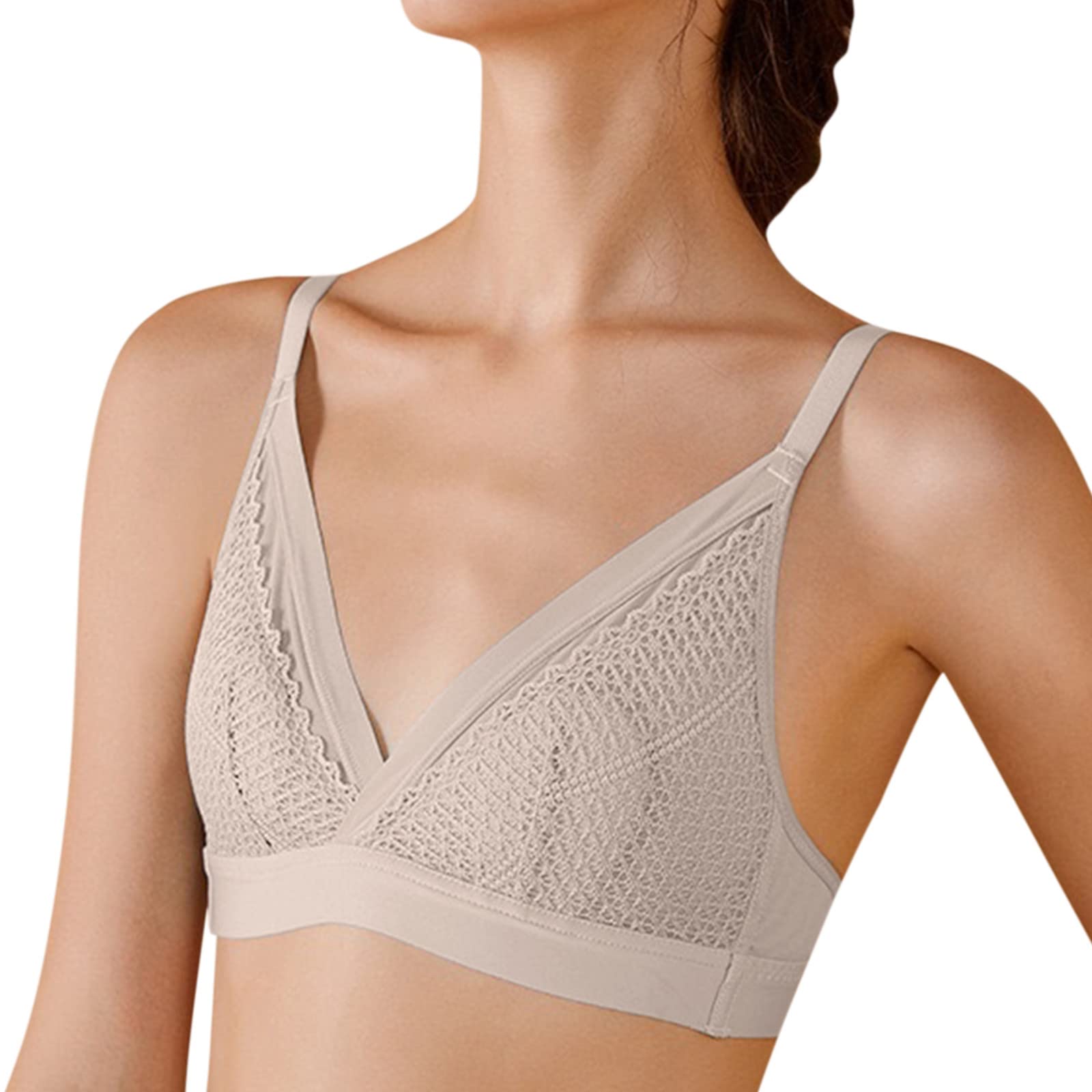 Sexy Backless Bras for Women - No Steel Ring French Lace Sports Bra - Cotton Comfort - Perfect for Yoga, Gym & Date Nights