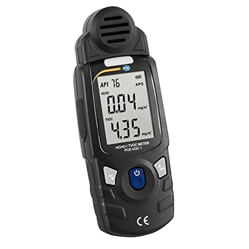 PCE VOC 1 Air Quality Meter - Portable Indoor Air Quality Monitor for Home, Office & Industrial Use - Measures VOC, Temperature & Humidity - Ideal for IAQ Testing, HVAC Maintenance & Environmental Monitoring