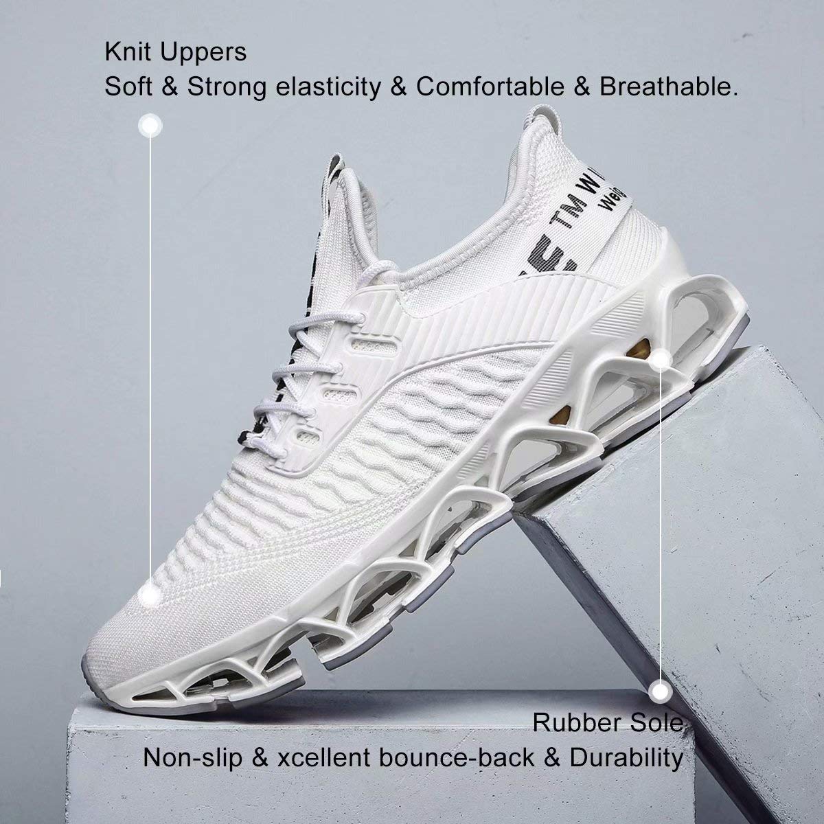 Vooncosir Men's Breathable Mesh Running Shoes - Lightweight Non-Slip Athletic Sneakers for Walking, Jogging & Gym Workouts | Comfortable Casual Shoes for Daily Wear & Outdoor Activities