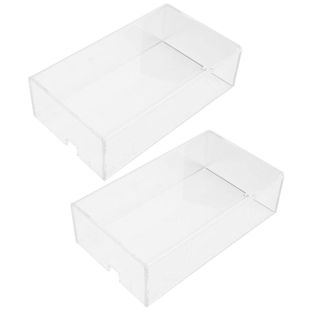 2Pcs Clear Acrylic Mouse Cover Protector for Laptop & Computer - Anti-Dust Transparent Wireless Mouse Case - Perfect for Gaming, Office Work & Home Use