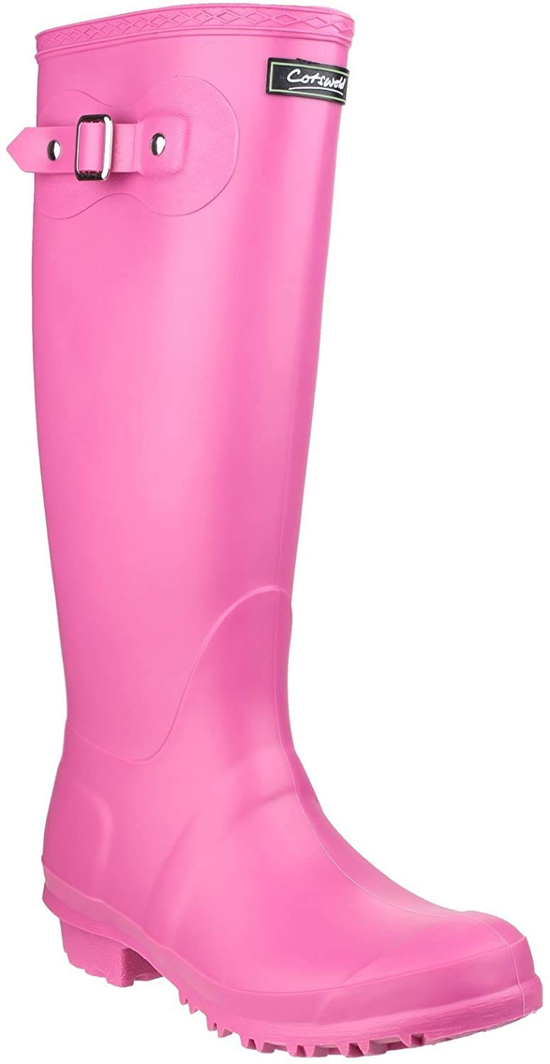 Cotswold Sandringham Buckle-Up Women's Wellington Rain Boots Size 5 US in Berry - Waterproof Garden & Outdoor Boots for Walking, Hiking & Farm Work