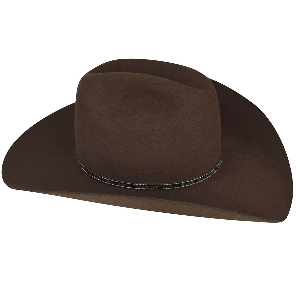 Roderick 3X Cowboy Western Hat for Men - Genuine Felt Cowboy Hat with Wide Brim - Perfect for Rodeo, Ranch Work, and Country Music Festivals