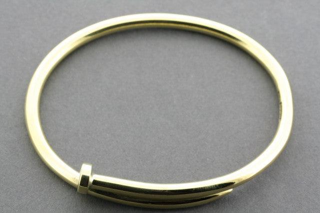 Elegant Narrow Brass Nail Bangle - Dainty Handmade Jewelry for Women - Perfect for Weddings, Parties & Everyday Wear
