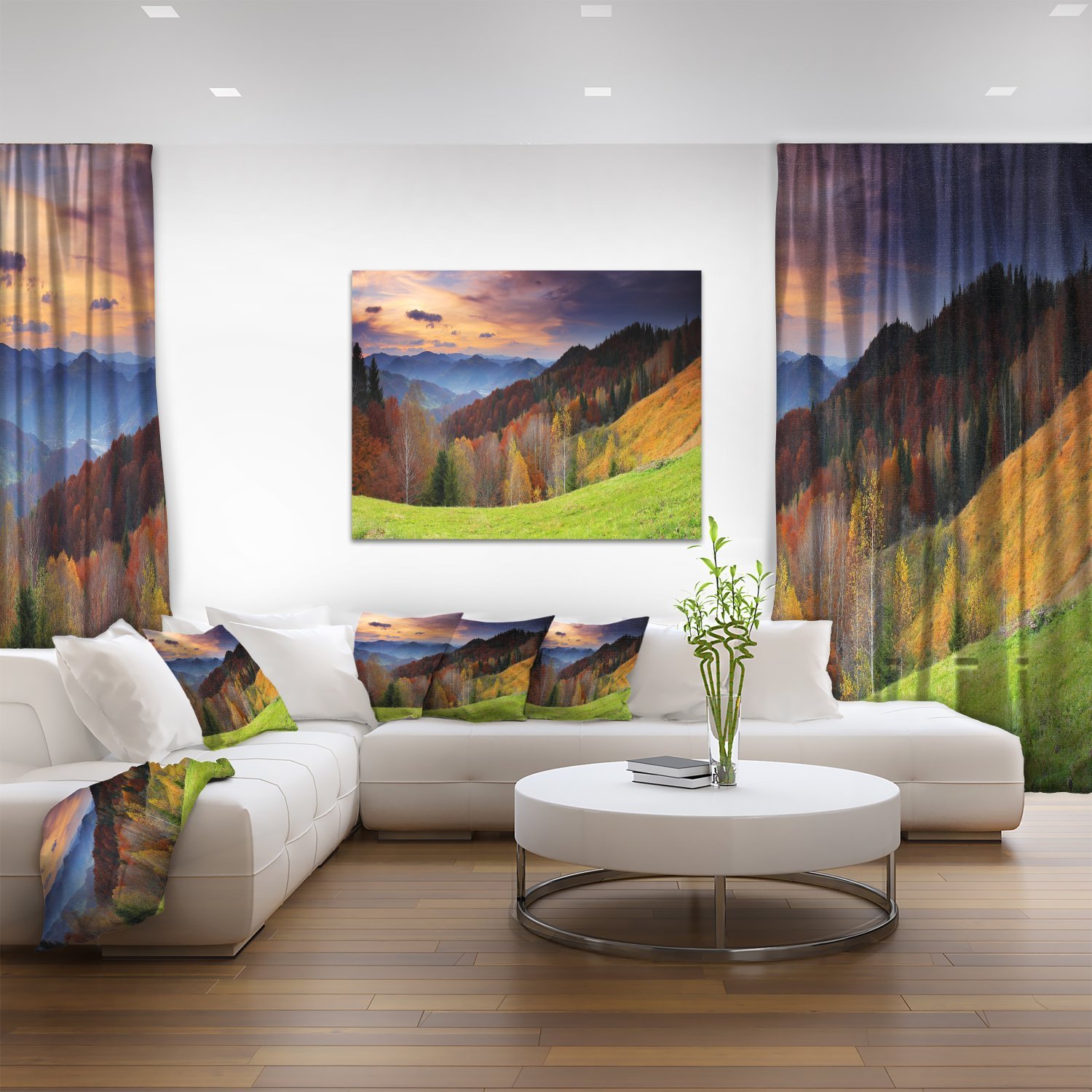 Stunning Mountain Sunrise Landscape Photography Canvas Print - Nature Wall Art for Living Room, Bedroom & Office Decor