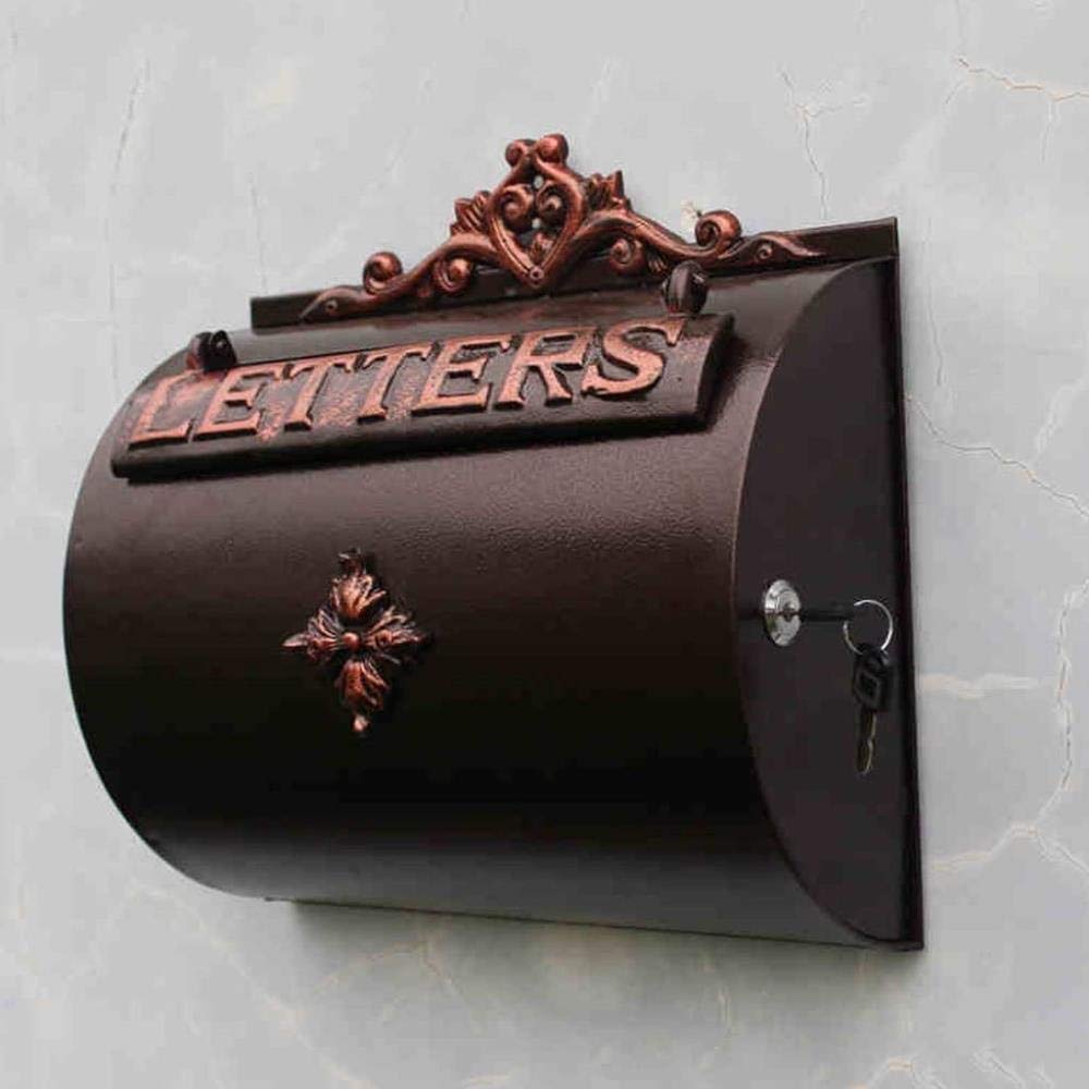 Aluminum Wall Mounted Mailbox Post Box with Newspaper Holder - Durable Outdoor Mailbox for Garden, Villa, and Home Decoration | Perfect for Front Yard, Porch, and Driveway