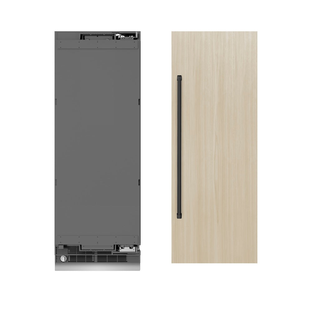 ZLINE Autograph Edition 30-Inch Panel Ready Column Refrigerator - 16.7 cu.ft Capacity, Graphite Gray Interior with Matte Black Accents (RBCRVZ 30 MB) - Perfect for Modern Kitchens, Open Floor Plans & Luxury Home Upgrades