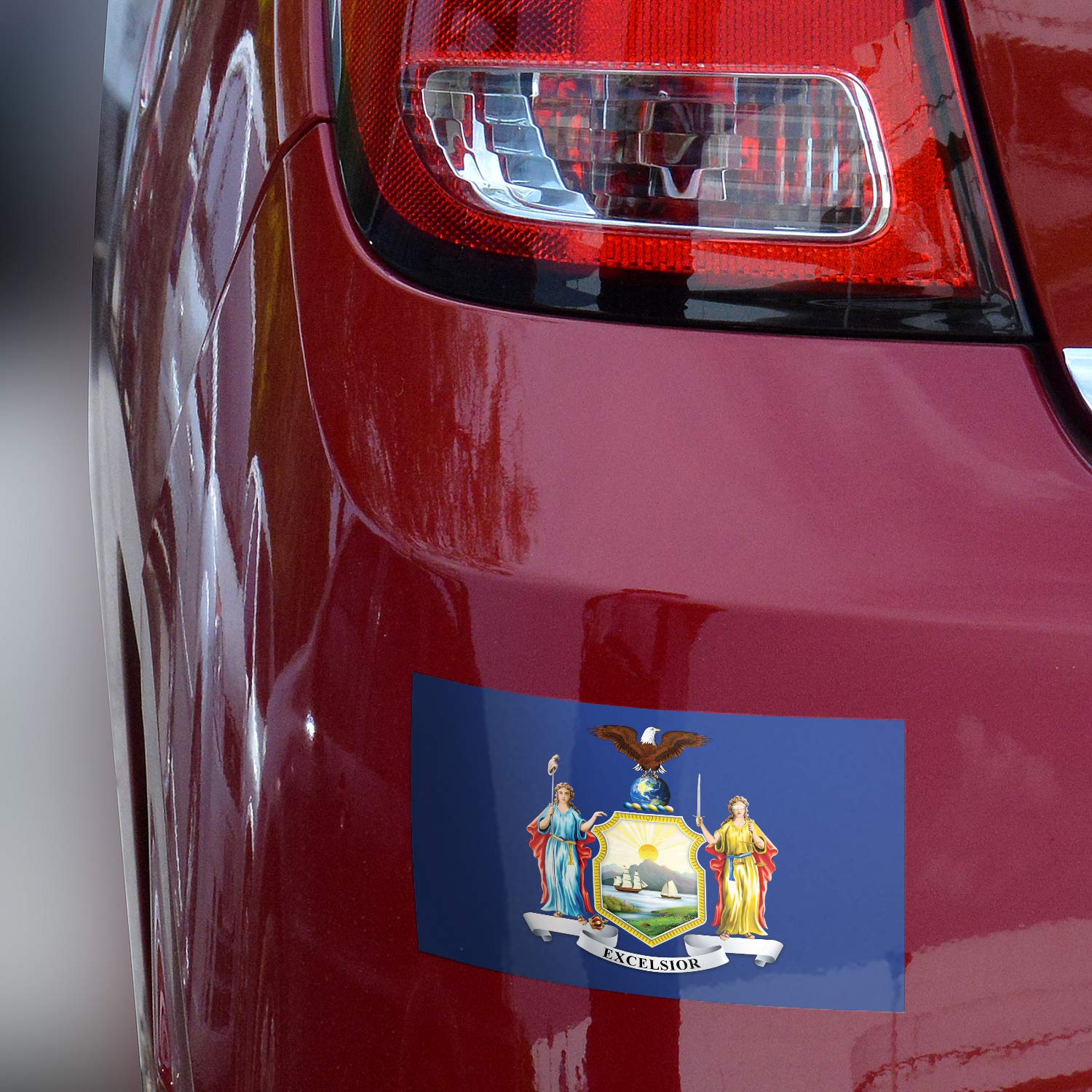 3-Pack New York State Flag Stickers - Durable Waterproof Vinyl Bumper Decals for Cars, Laptops & Windows | Perfect for NY Pride, Travel Souvenirs & Patriotic Decor