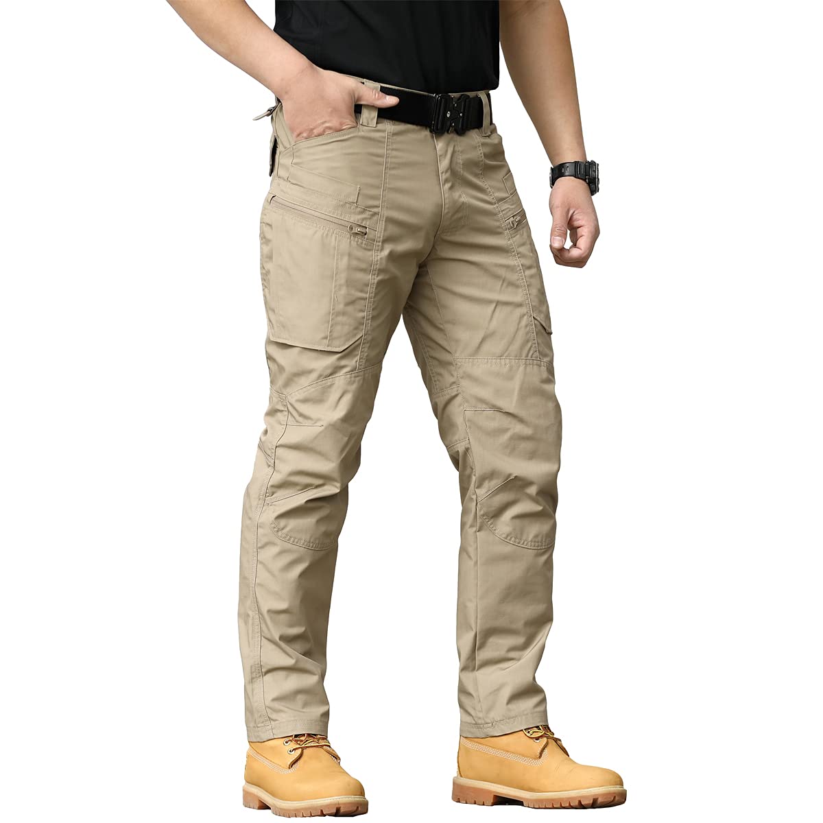NAVEKULL Men's Tactical Hiking Pants - Ripstop Military Cargo Pants Lightweight Outdoor Work Pants for Hiking, Camping & Tactical Operations - Durable Army Combat Trousers