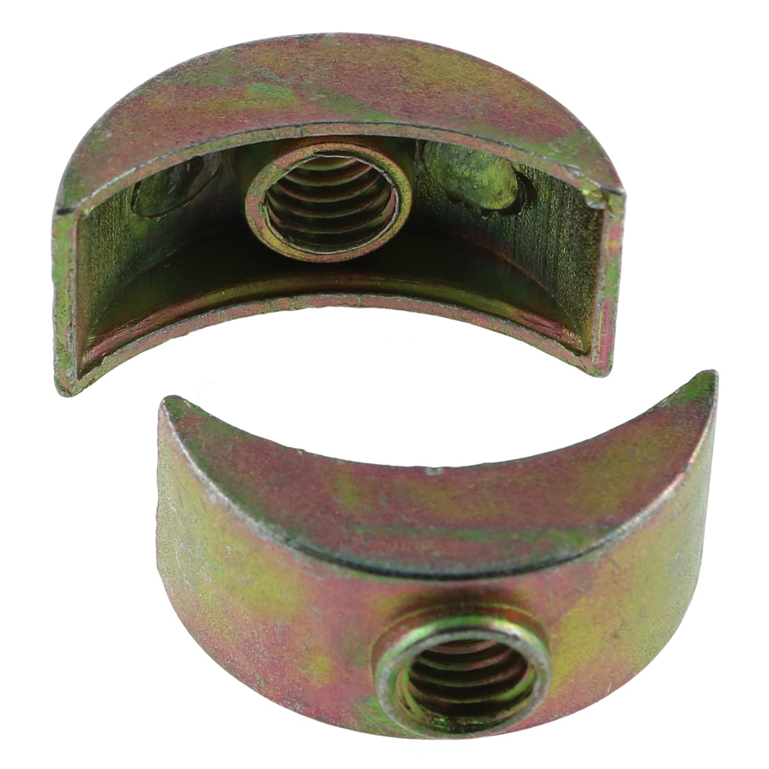 12PCS M6 24mm/0.94in Half Moon Nuts Washer Spacer - Furniture Hardware Accessories for Connecting & Repairing - Perfect for DIY Furniture Assembly, Cabinet Making and Home Improvement Projects