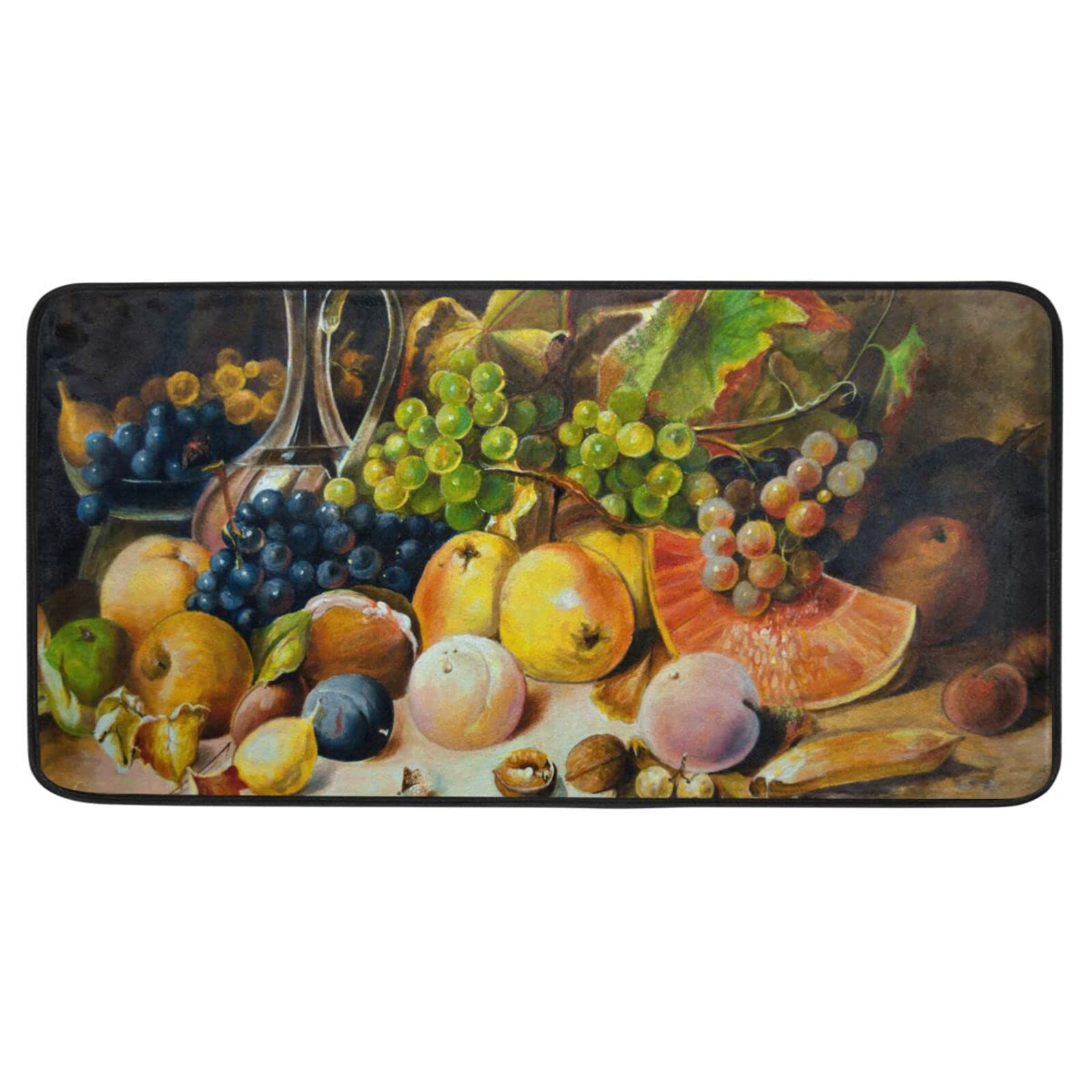 Premium Oil Painting Grape Fruit Non-Slip Kitchen Mat - 39