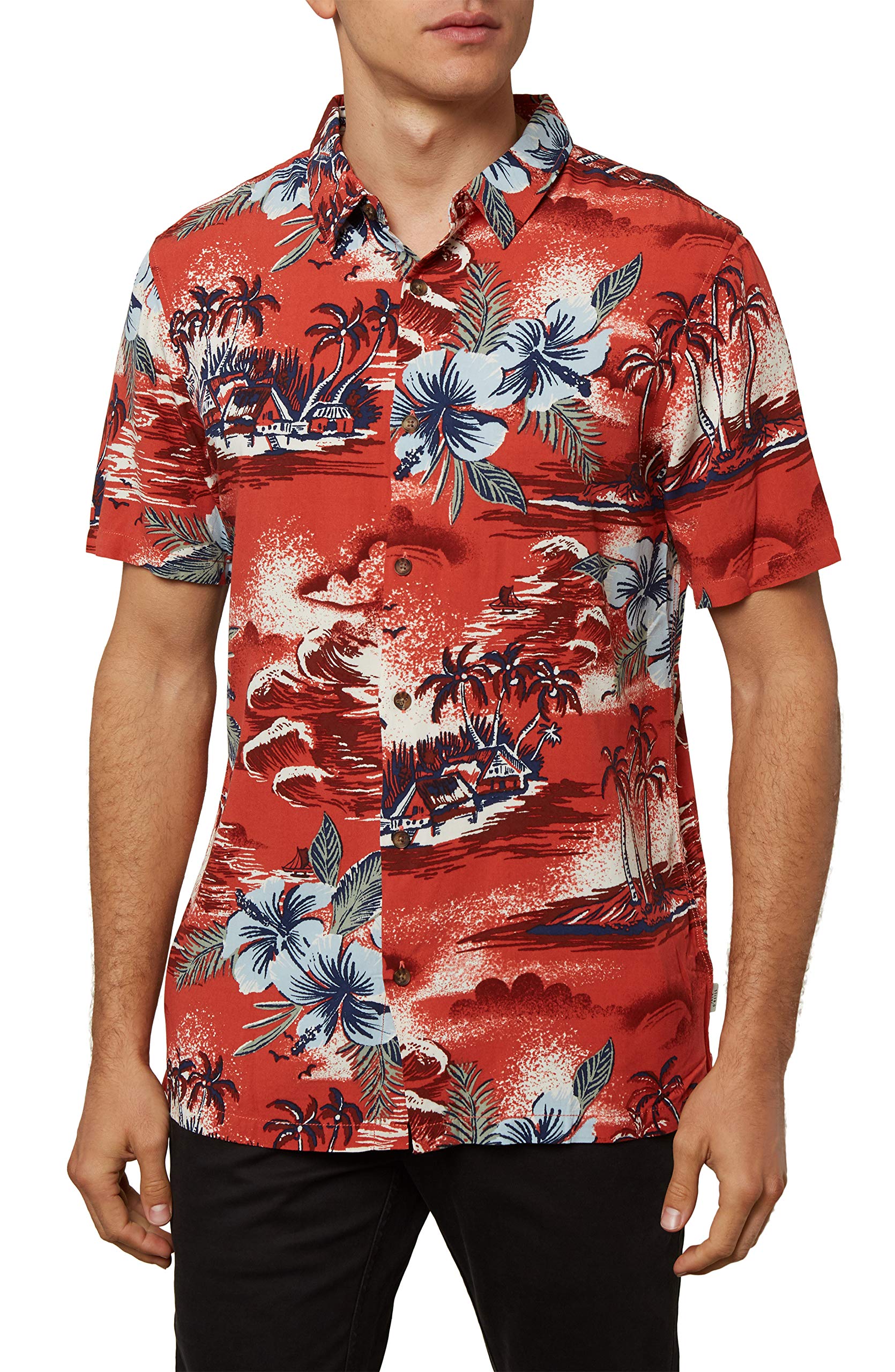 O'NEILL Men's Cochillo Shirts - Comfortable & Stylish Short Sleeve Button-Up for Casual Wear, Beach Outings & Outdoor Adventures