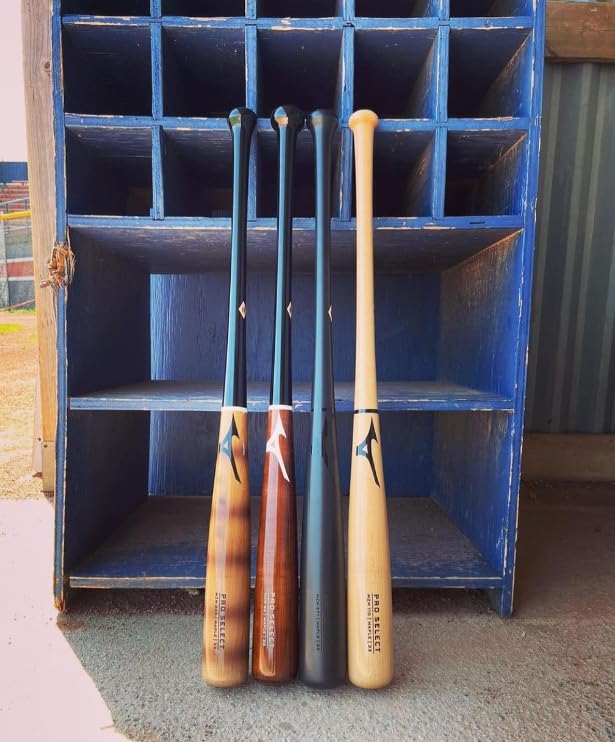 Mizuno Pro Select Maple Wood Baseball Bat - Rock Hard Maple, Compressed Barrel, Ink Dot, Cupped End - Perfect for Professional Training & Competitive Games