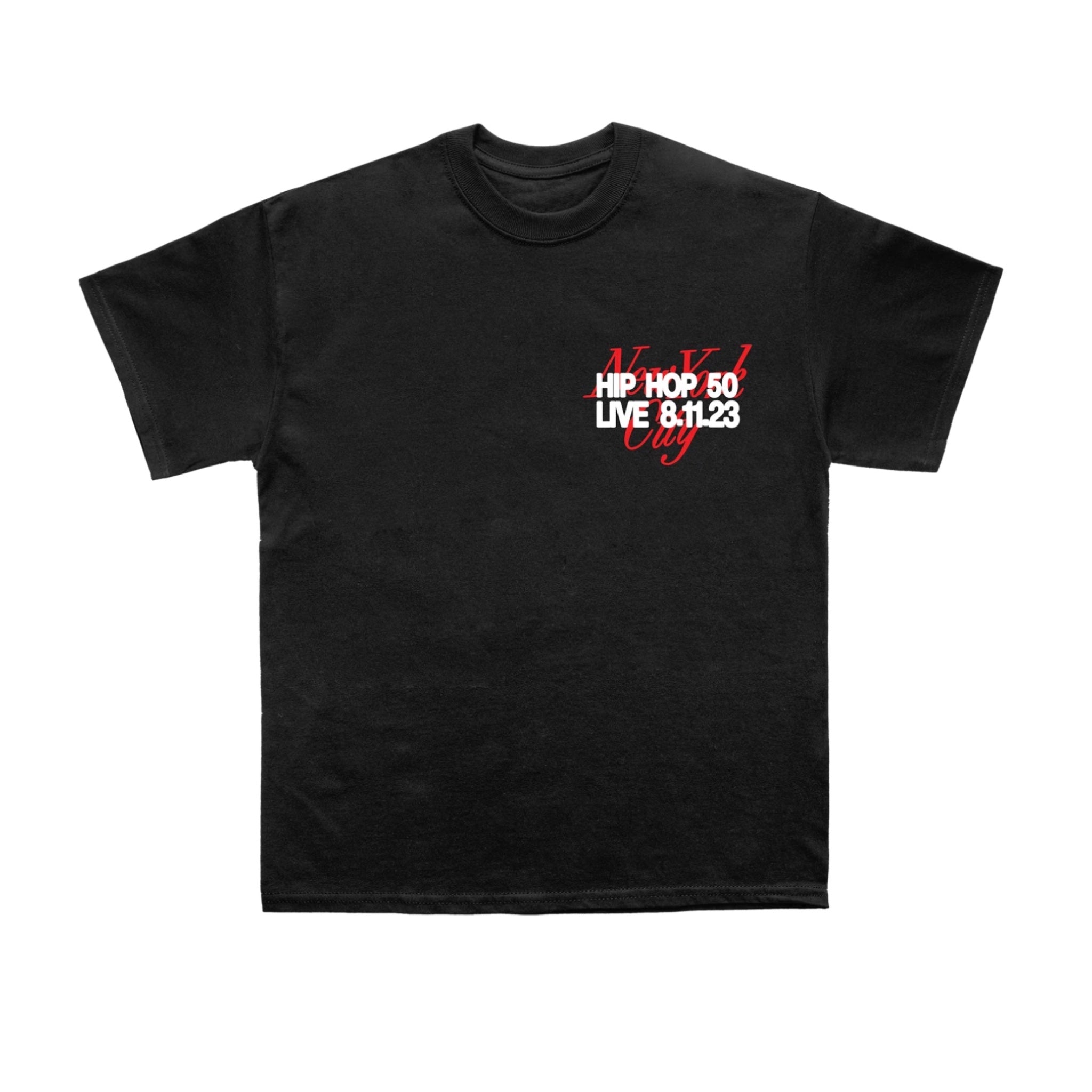 Hip Hop 50 Live Line Up V1 Black T-Shirt - Vintage Rap Music Festival Tee for Men & Women - Perfect for Concerts, Streetwear & Hip Hop Fans