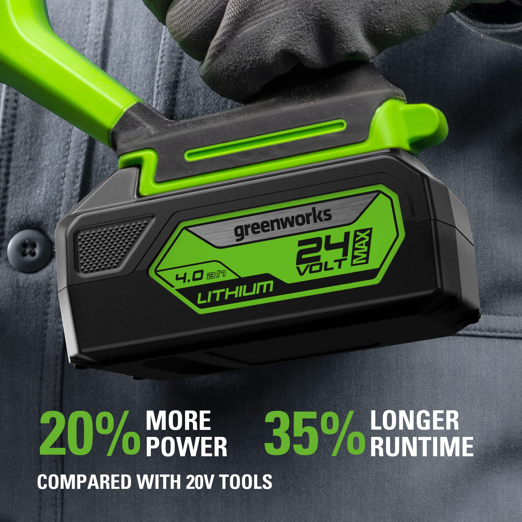 Greenworks 24V Brushless Cordless Reciprocating Saw with 4.0Ah Battery & Charger - 1-1/8