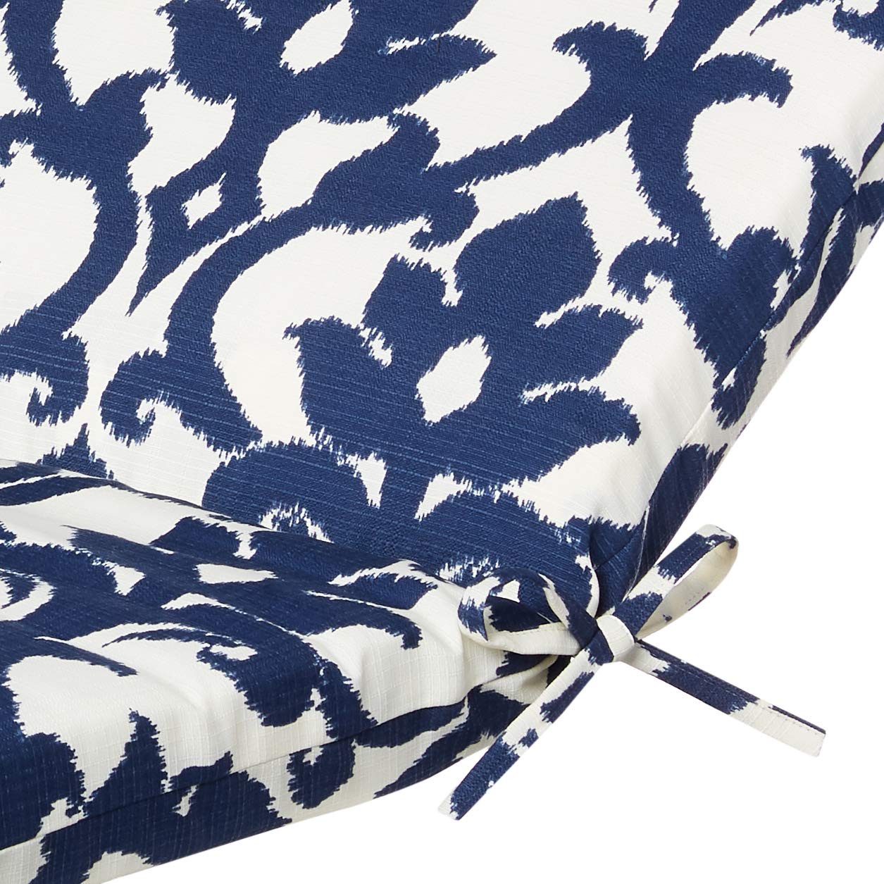 Premium Damask Indoor/Outdoor Chaise Lounge Cushion - Split Back Design with Secure Ties, Plush Fiber Fill, Weather & Fade Resistant - 72.5