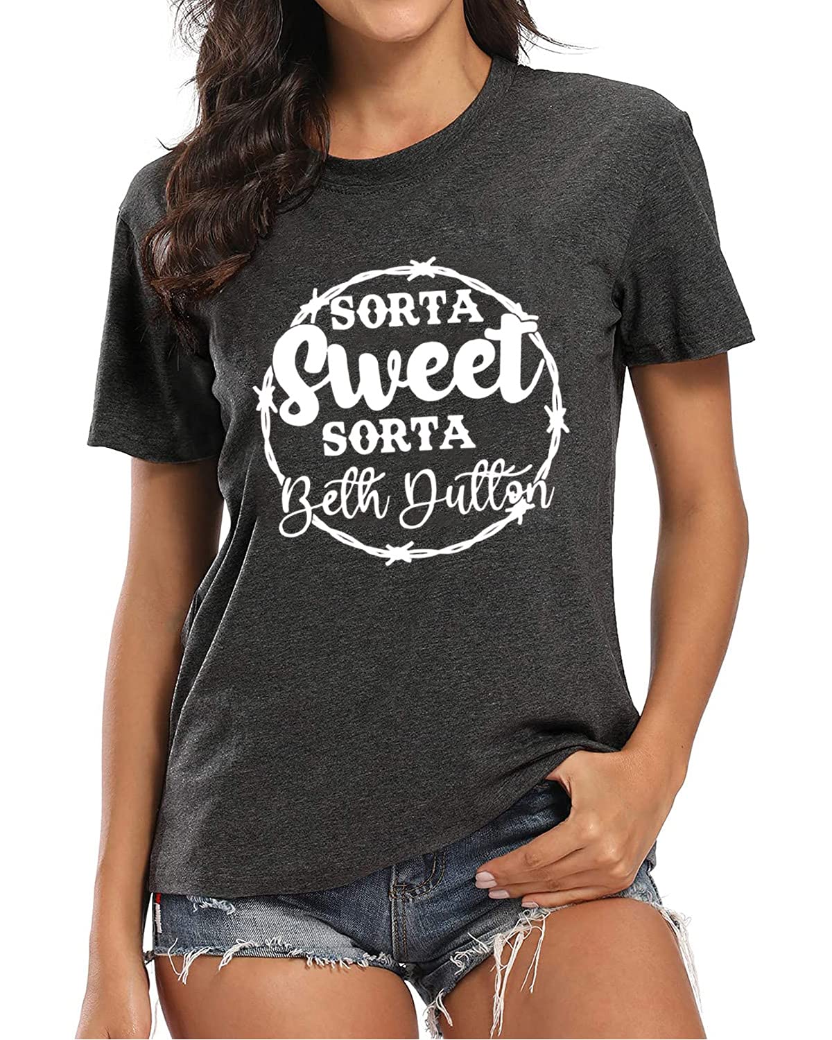 Funny Vintage Cowgirl Graphic T-Shirt for Women - Distressed Short Sleeve Tee | Casual Wear, Western Theme Parties & Country Music Events
