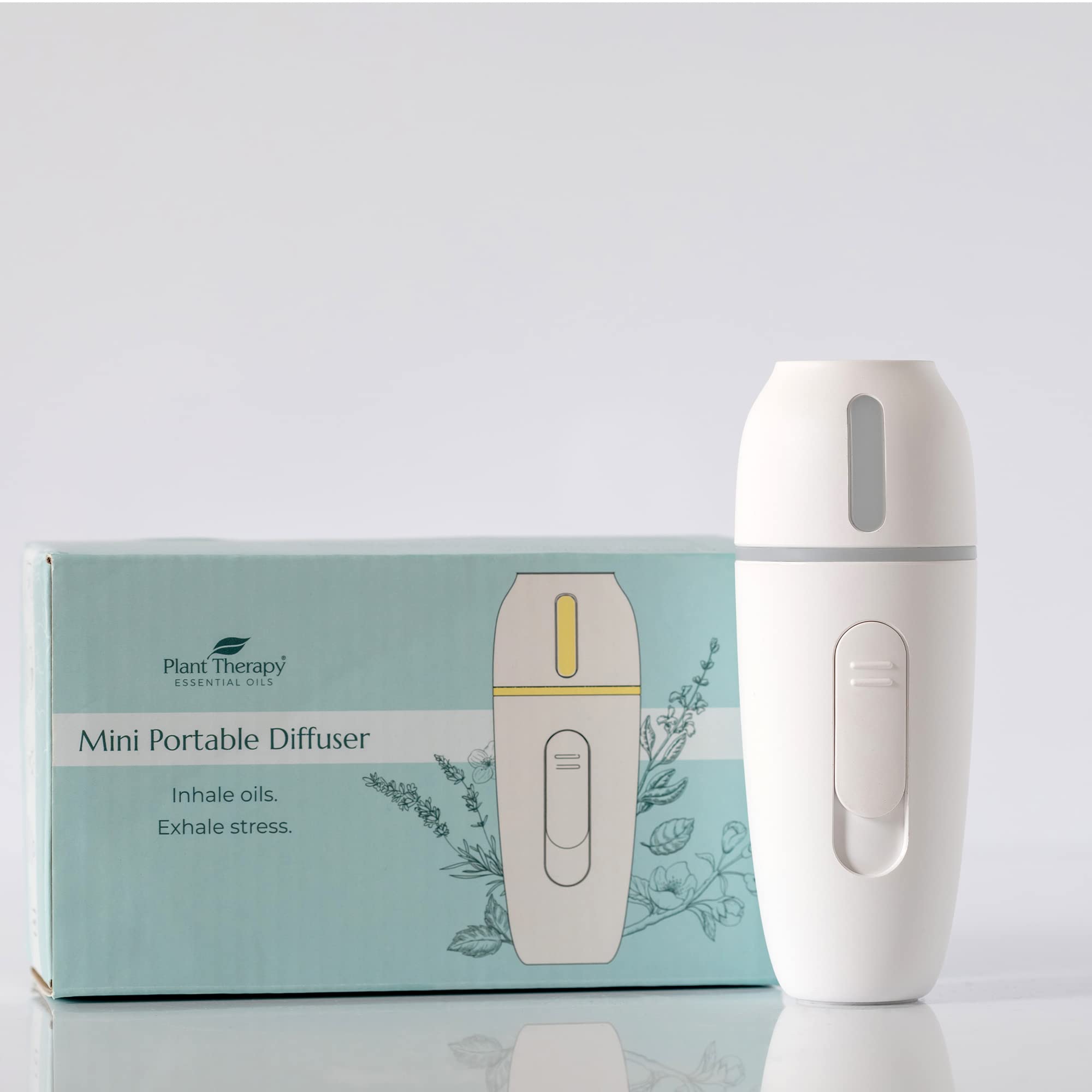 Plant Therapy Mini Portable Essential Oil Diffuser - Compact, Lightweight & USB Rechargeable for Home, Office, Car, Bedroom & Travel | Cordless Aromatherapy with 8-Hour Runtime | Perfect for Relaxation, Stress Relief & Better Sleep