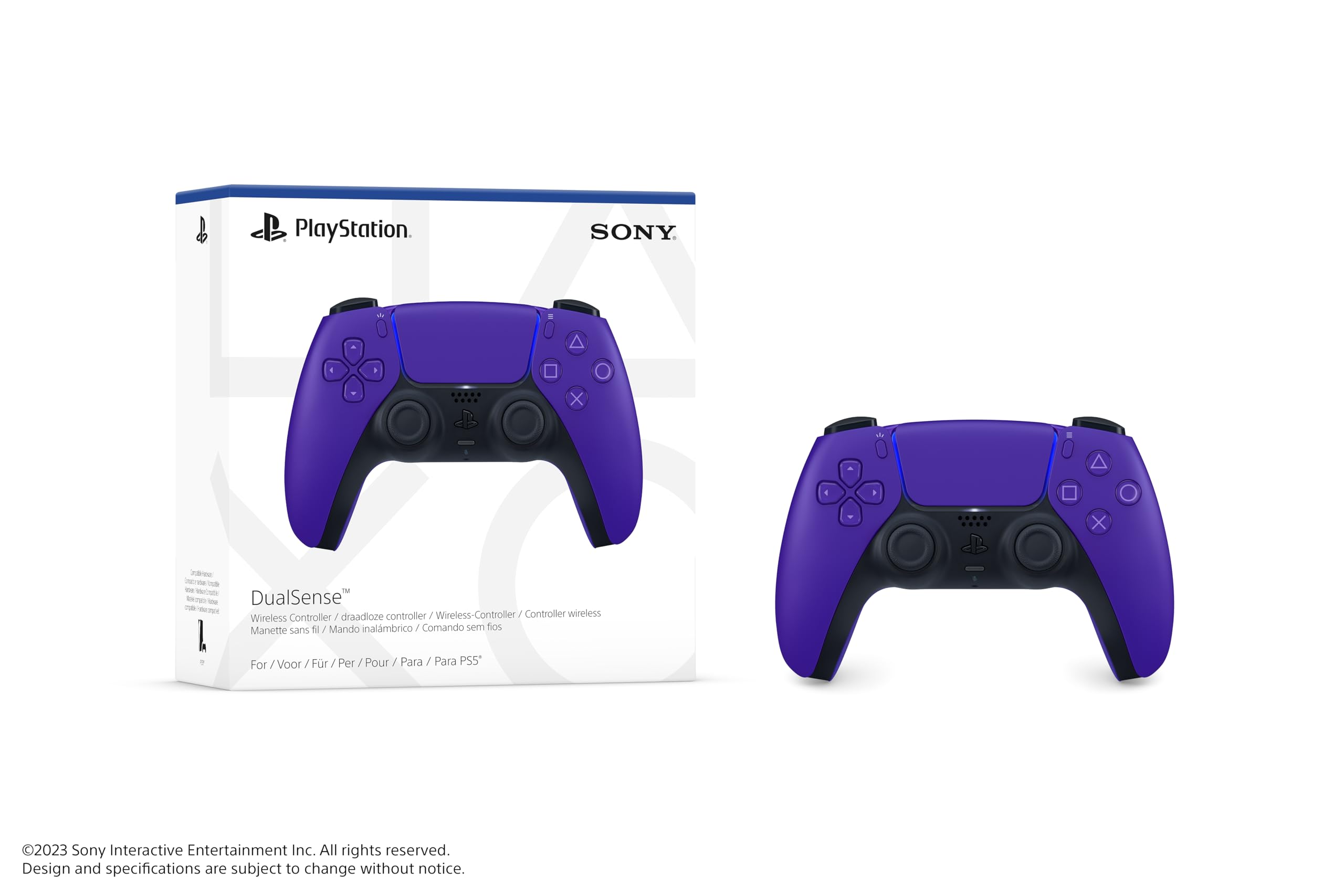 PlayStation DualSense Wireless Controller - Galactic Purple | Official PS5 Gamepad with Haptic Feedback & Adaptive Triggers - Perfect for Gaming, Streaming & Competitive Play