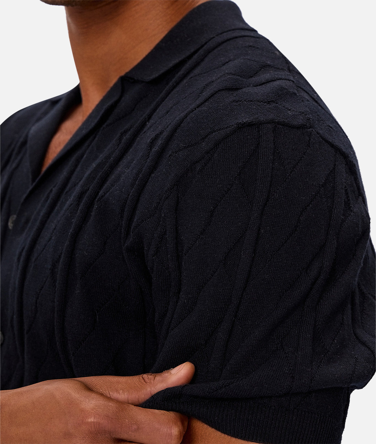 Novara Short Sleeve Shirt for Men - Navy Blue Casual Button Down Shirt - Perfect for Office, Business, and Summer Outings