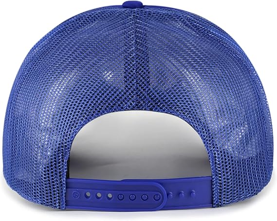47 Brand Los Angeles Dodgers Foam Front Trucker Snapback Hat - Adjustable Baseball Cap for Men & Women - Royal Blue - Perfect for Sports Fans, Casual Wear & Outdoor Activities
