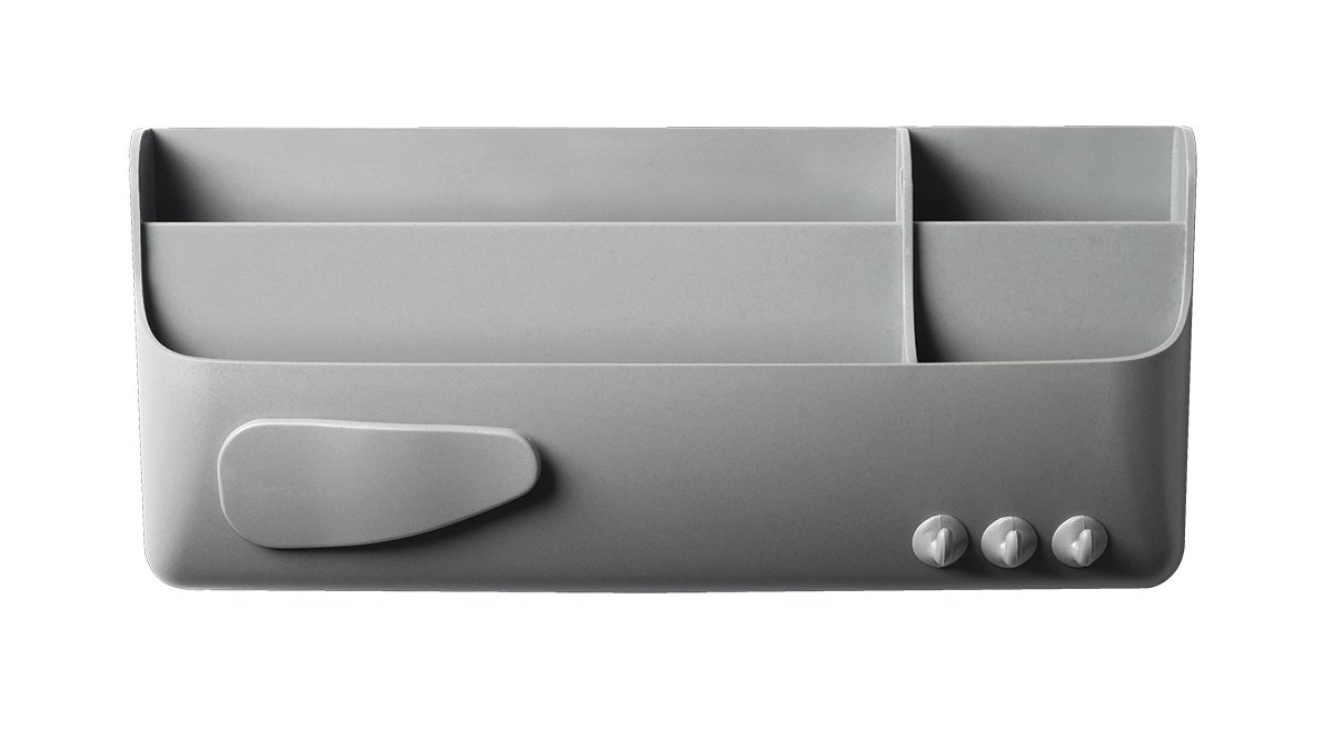 Bi-Silque SM010102 Magnetic Smart Accessory Box - Grey | Organize Jewelry, Watches & Small Items | Perfect for Travel, Home & Office Storage